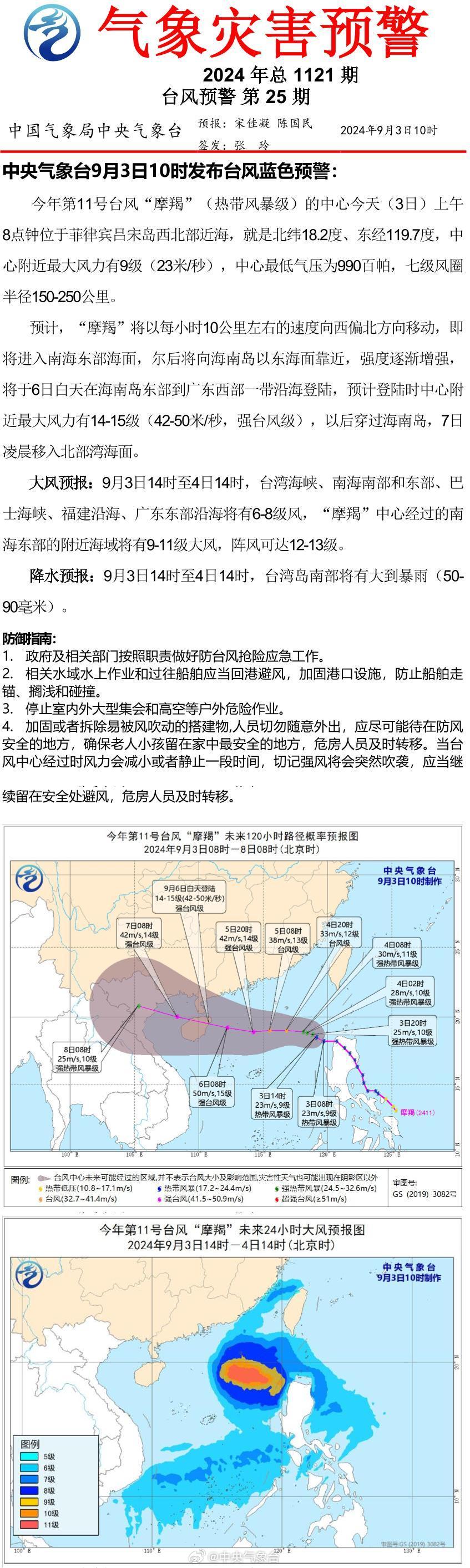 台风最新动态报告，9月3号台风消息更新